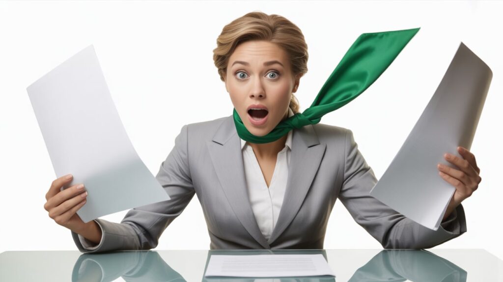 Person stressed and confused with vat returns.
