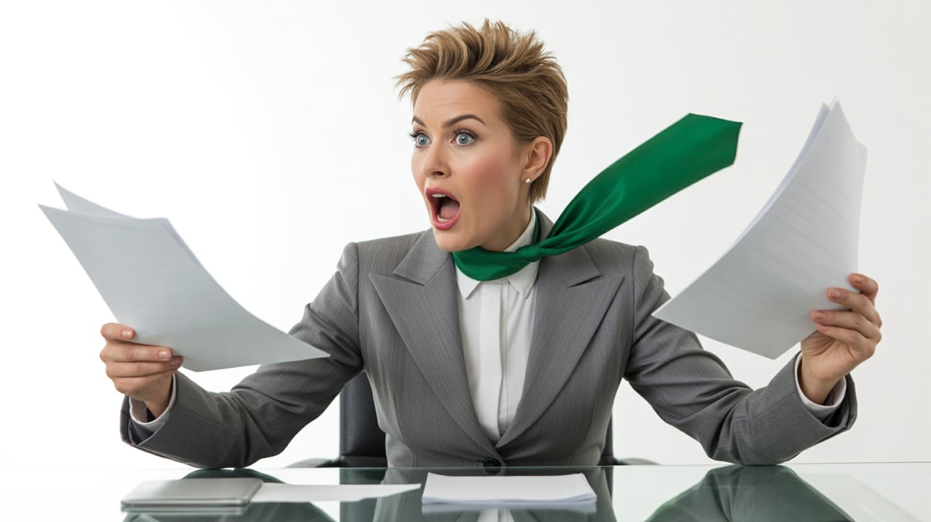 Person worried and confused by corporation tax return.